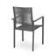 Chaise de salle à manger d'extérieur moderne en aluminium avec siège en corde (ensemble de 2)