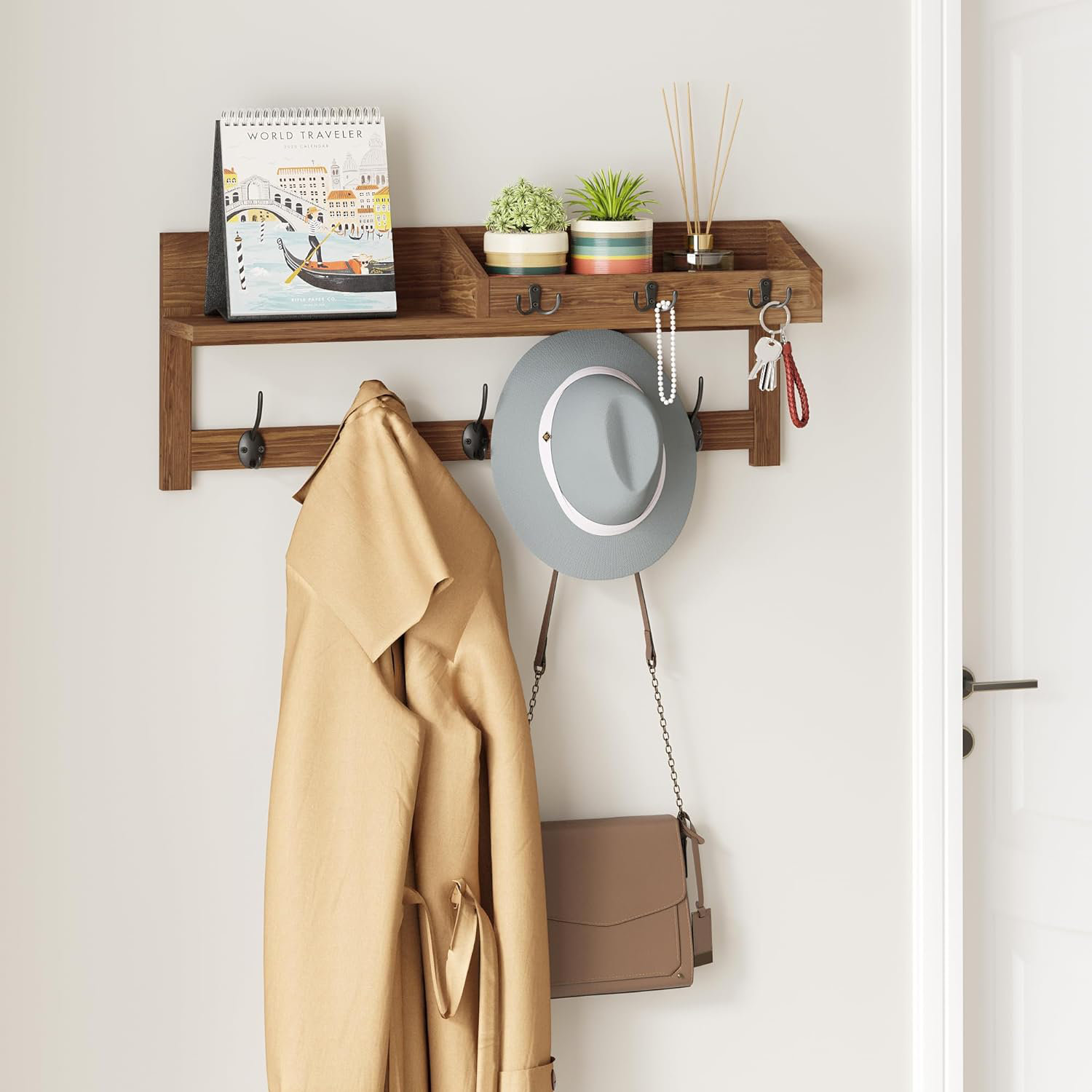 Millwood Pines Dalanna Wall 8 - Hook Coat Rack | Wayfair