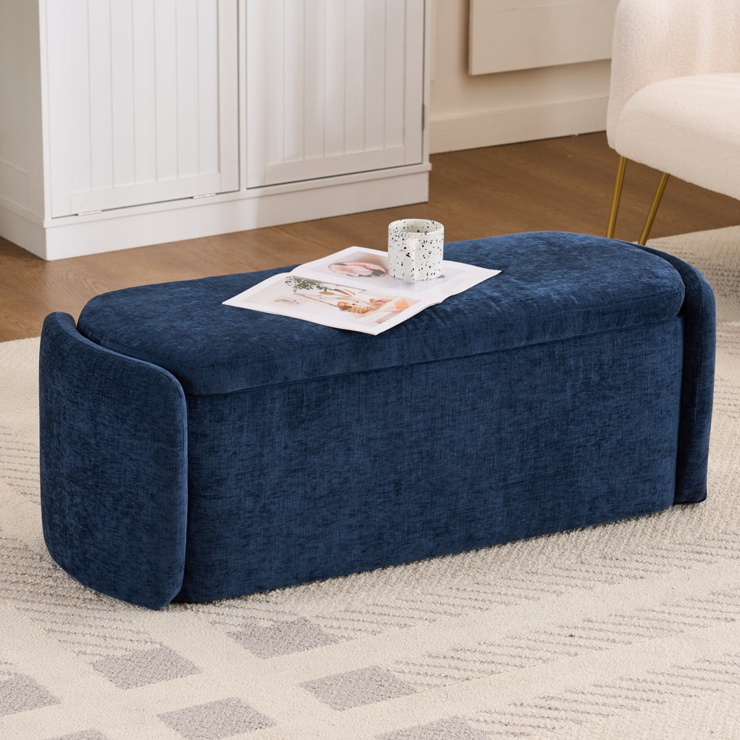 Stana Upholstered Storage Ottoman Bench with Large Hidden Storage Latitude Run® Upholstery 