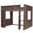 Queen Size Loft Bed with Storage Cabinets & Shelves for Kids & Teens – Space-Saving Contemporary Design,Brown-1248790661