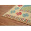 Tapis bleu clair Kilim à motif géométrique 8 x 10