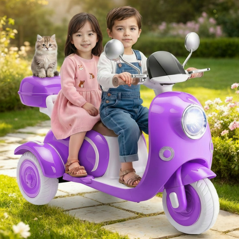 Trottinette pliante pour enfant, Bleu et noir