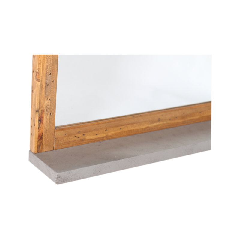 Ellarie Wood Flat Wall Mirror