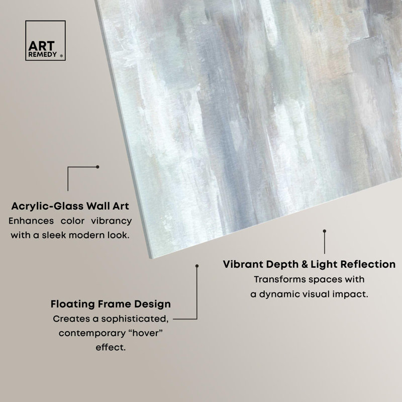 Décoration murale neutre en acrylique Gray Shadows II par Art Remedy, H 12 po x l 12 po