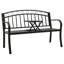 Waimes Powder Coated Steel Outdoor Bench-1042720642