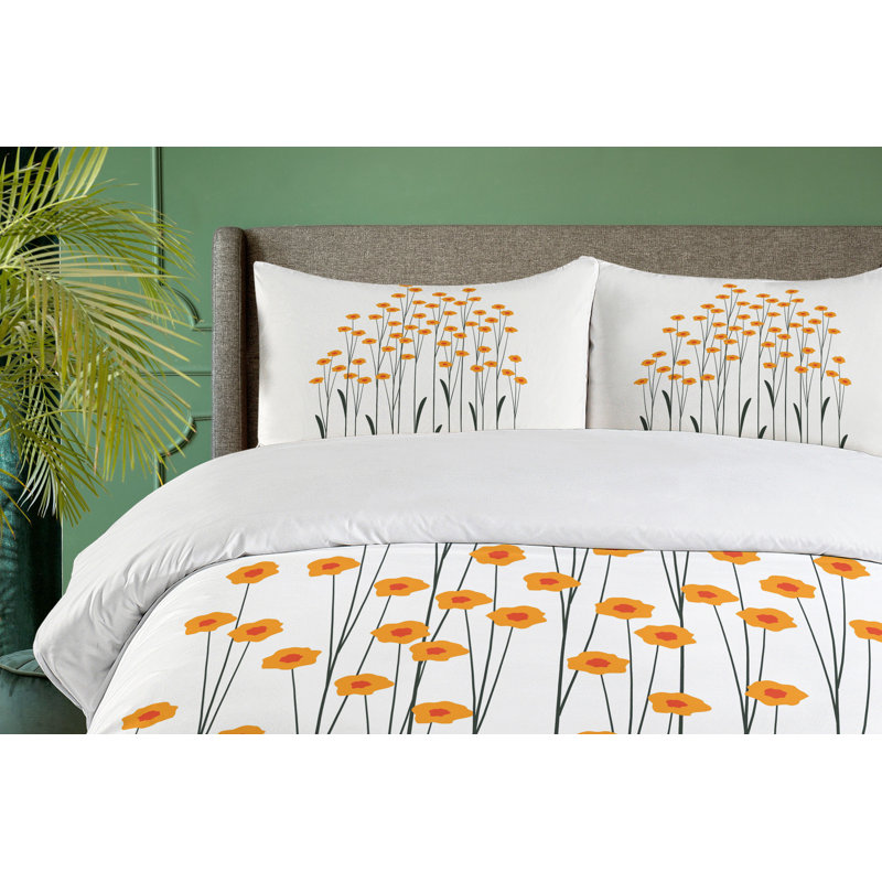Cottage Americana Polyester Floral Duvet Cover