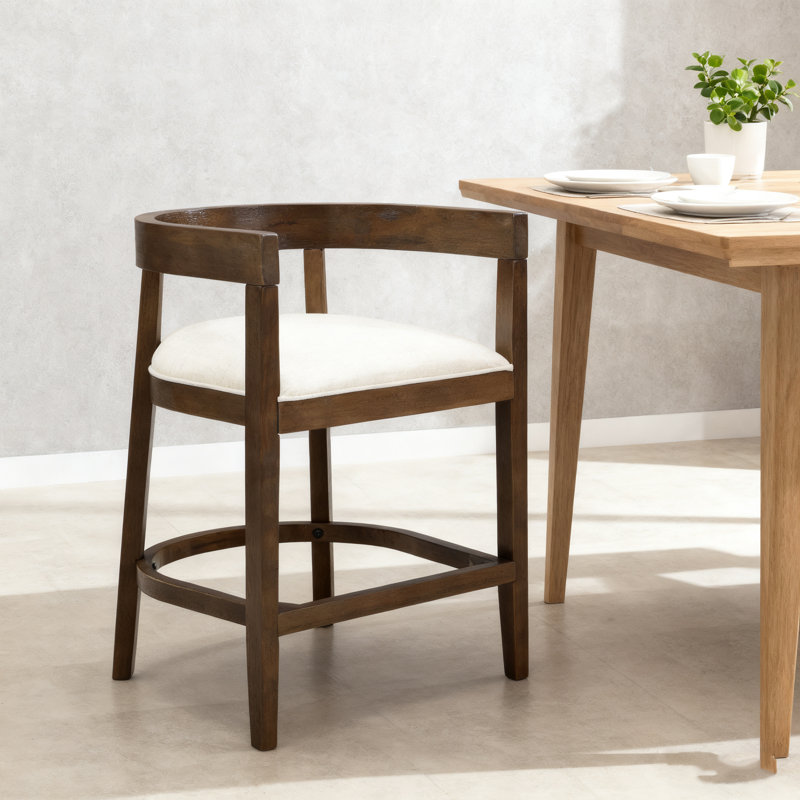 Rubberwood Counter Stool, Walnut