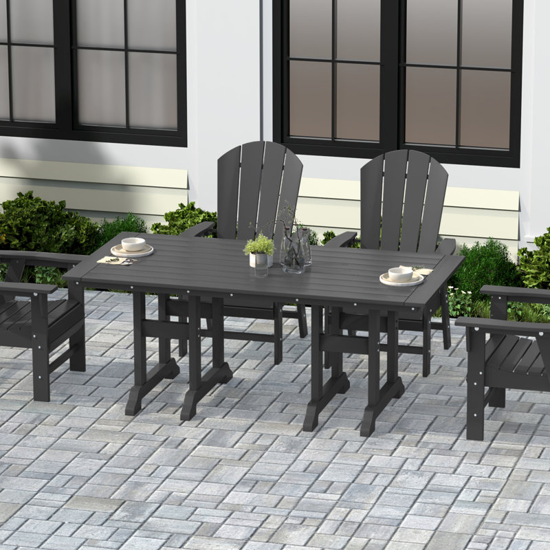 Laguna Plastic Dining Table, Gray