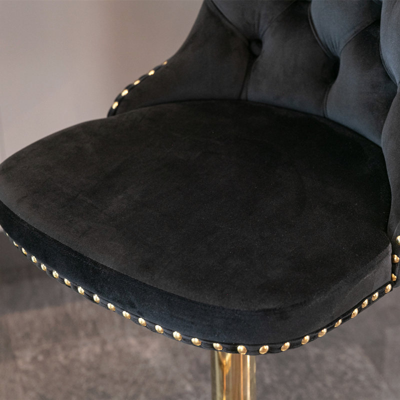 Tabourets de bar Golden, Noir