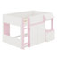 Lit mezzanine avec maisonnette et rangement pour enfants et adolescents-54306395