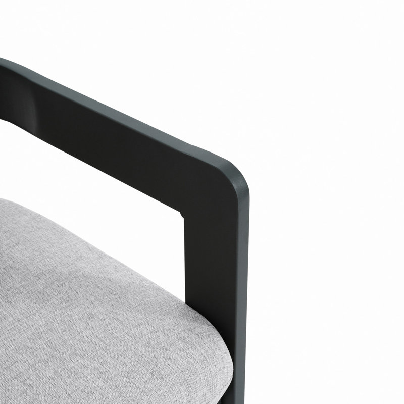 Chaise de patio d'extérieur en aluminium, ensemble de 2, Gris