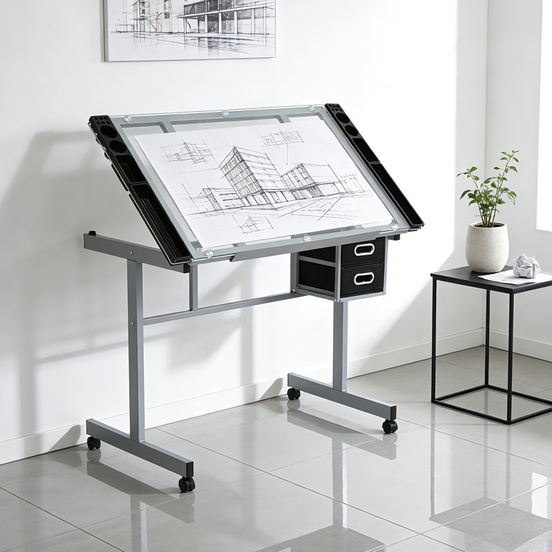 Lachus 41.5'' W Rectangular Drafting Table
