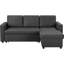 Moda Form 3-Seater L-Shaped Sofa Bed, Convertible Corner Sofa with Reversible Chaise & Pull Out Trundle Bed  for Small Living Rooms, Apartments-426247056-340601435
