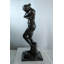 Statue de femme nue en bronze Nifao - Sculpture d'intérieur / d'extérieur inspirée de Rodin, coulée de cire sur base en marbre, forme féminine classique dans une pose introspective pour collectionneurs d'art et décoration intérieure élégante12 x 11 po x 32 po