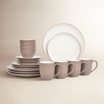 Colorwave Stoneware Dinnerware Set - Service for 4