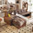 Coffee 100% Polyester Standard Sofa cushion Loveseat