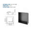 Niche de douche en acier inoxydable, noir bronze industriel-923248668