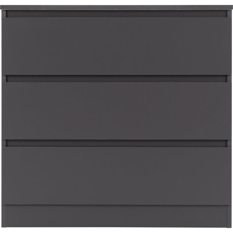 Braunstein 3 Drawer Chest, Grey