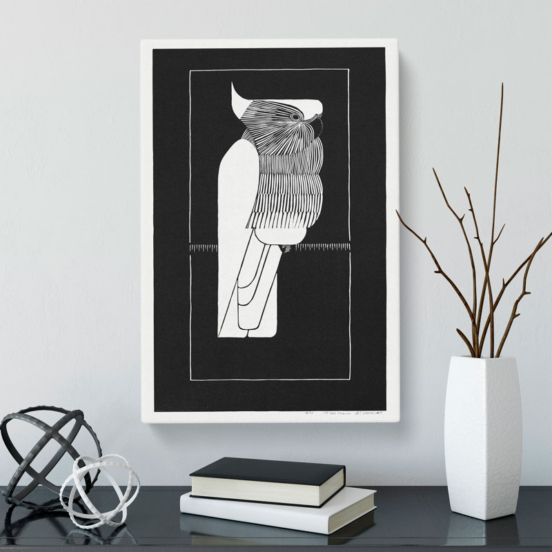 Crested Cockatoo by Samuel De Mesquita - Wrapped Canvas, 60cm H x 40cm W x 3cm D