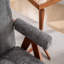 Fauteuil d'appoint de style Mid-Century moderne, fauteuil en forme de nuage avec structure en bois massif, fauteuil en chenille pour salon, chambre à coucher, balcon-1390622457
