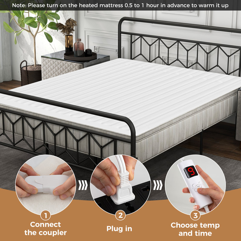 Juniata Blanket Electric Heated Mattress Pad, King