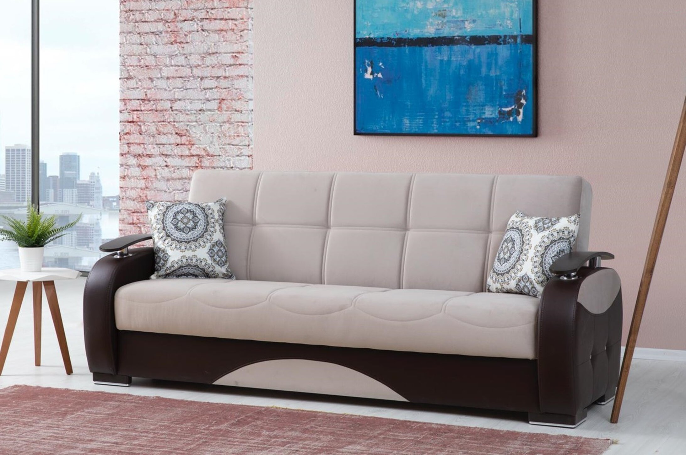 Ebern Designs Meriwether 90'' Upholstered Sleeper Sofa