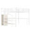 Lit mezzanine à grain de bois blanc avec grand lit, escalier, charge, luminaire à DEL et garde-robe pour la chambre des adolescents, rangement
