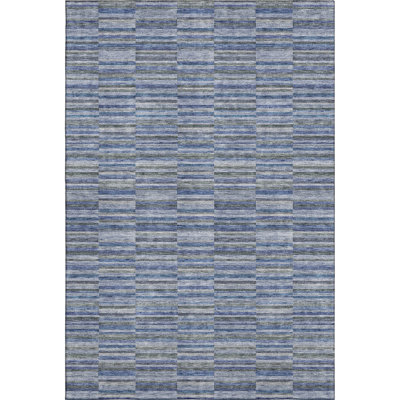 Premium Machine Washable Prisco Navy Rug