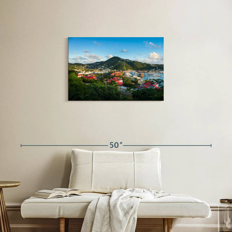 Gillard vue de Charlotte Amalie, H 20 po x l 30 po