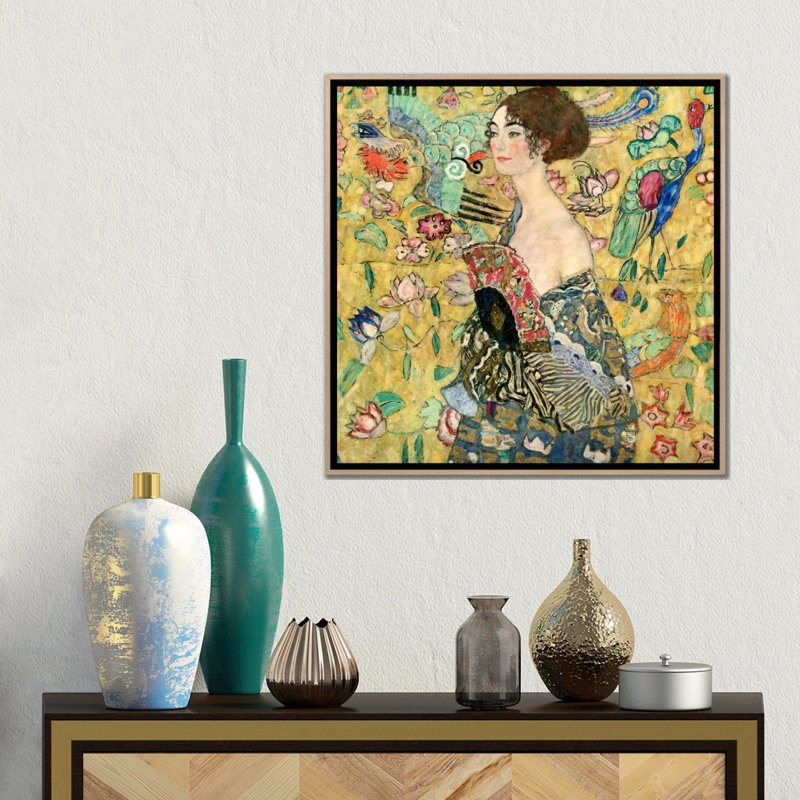 Print on Canvas, Oak Floater Framed, 45.72cm H x 45.72cm W x 3.81cm D