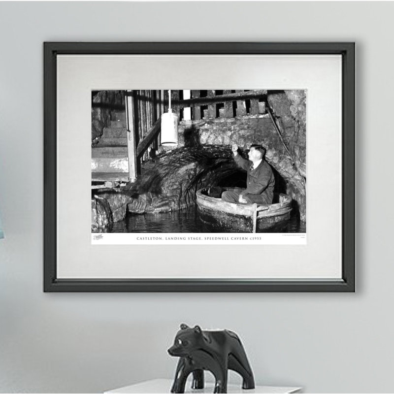 Castleton, Landing Stage, Speedwell Cavern C1955 - Single Picture Frame Print, 28cm H x 36cm W x 2.3cm D