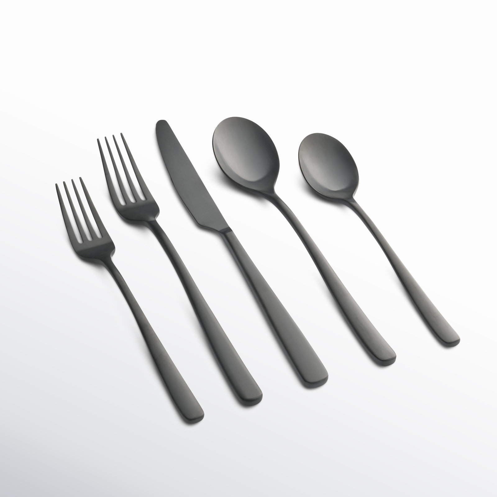20-Piece Flatware Set, Service For 4, Black