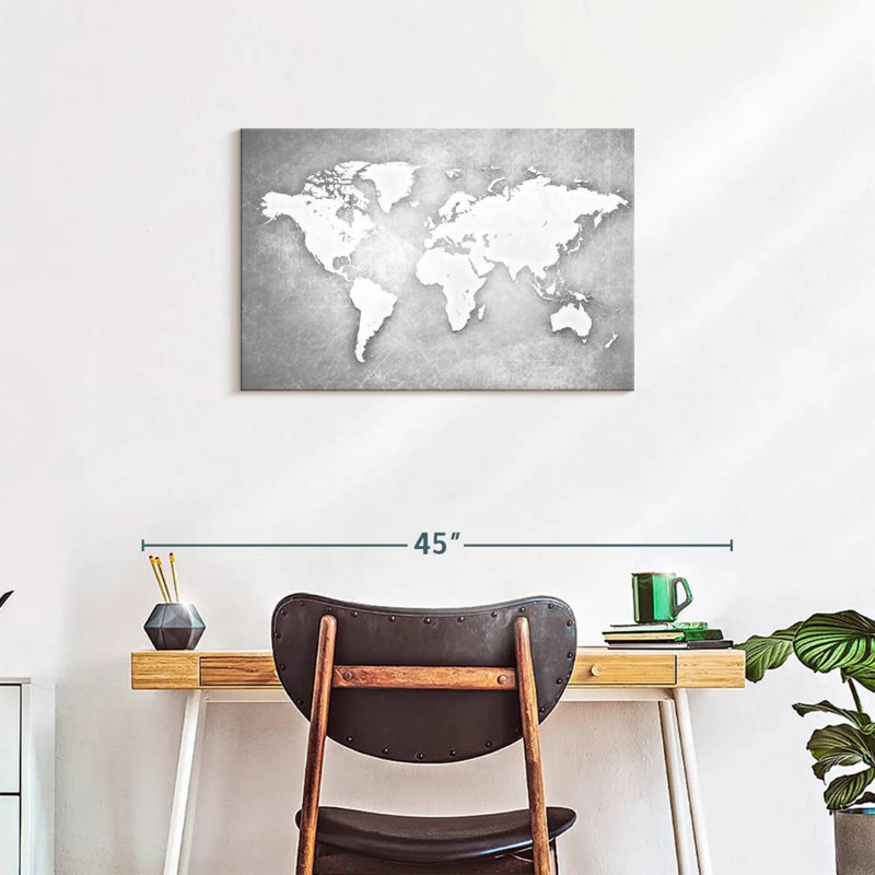 Carte du monde Aliaz, H 20 po x l 30 po