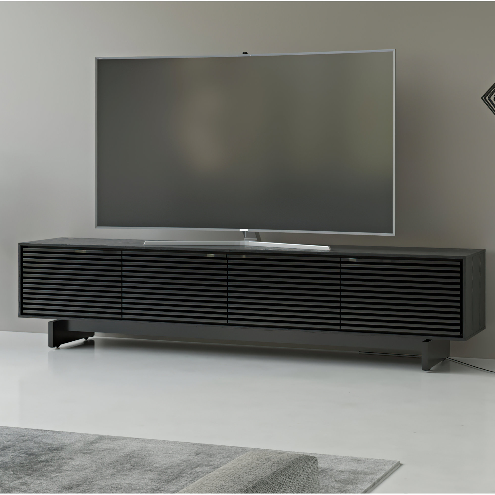 Align 81'' Media Console, Ebonized Ash, 19"H x 81"W x 18"D