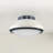 Avec 12 in. 1-Light Pelagic Blue Coastal Flush Mount