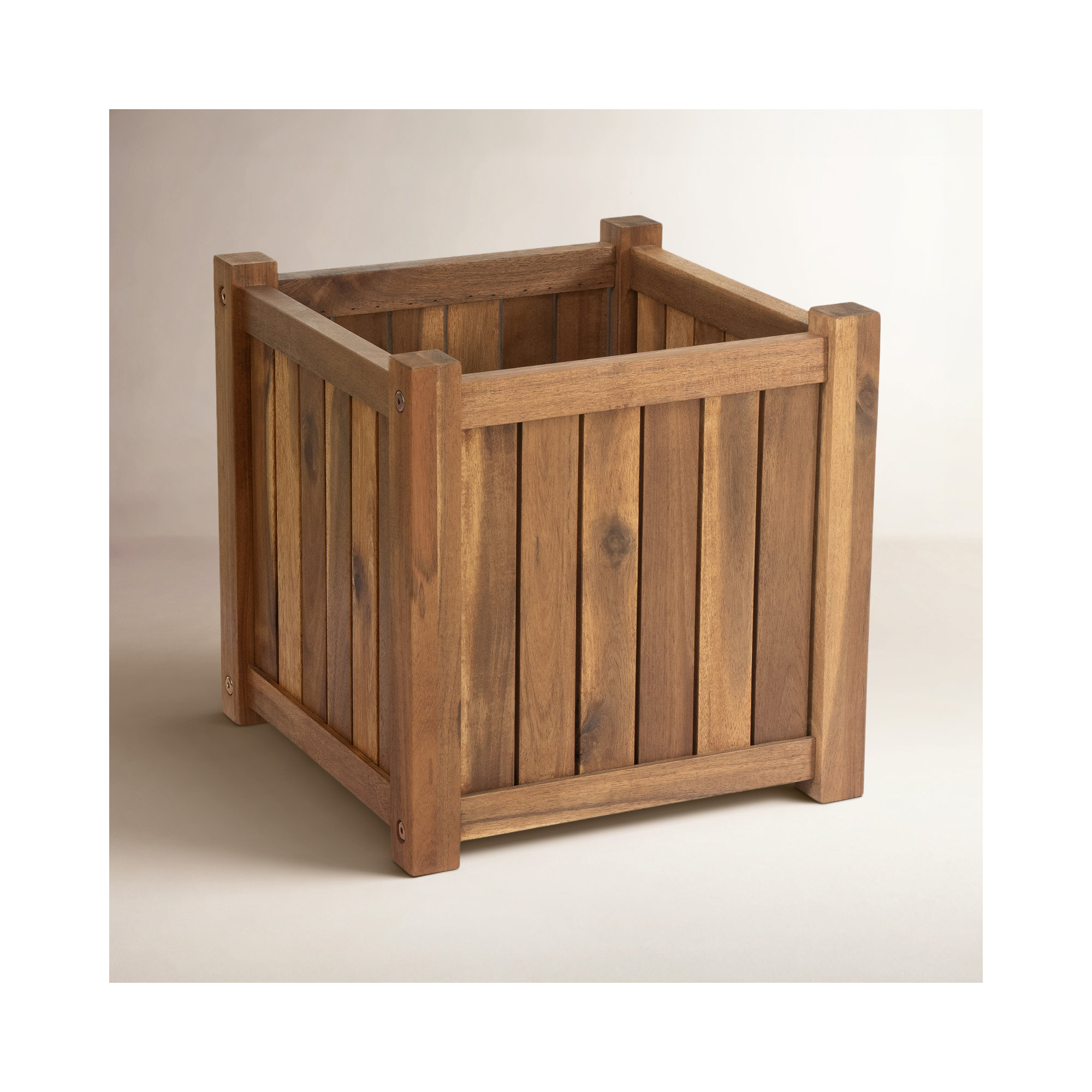 Morry Acacia Wood Planter Box, Brown