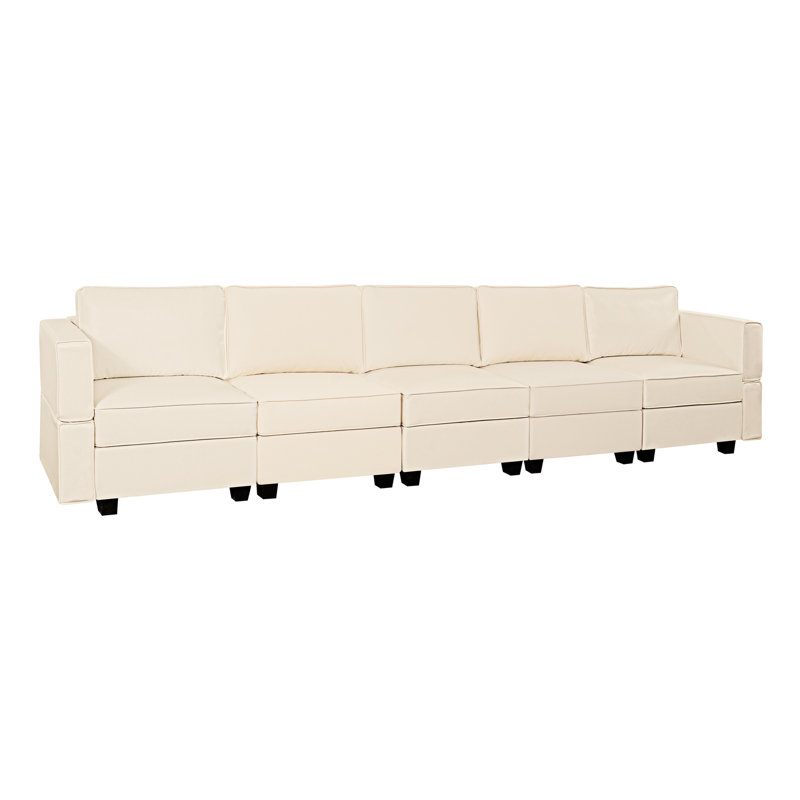 Canapé modulaire avec sièges de rangement Siria - Canapé modulaire 5 places pour un salon moderne et élégant