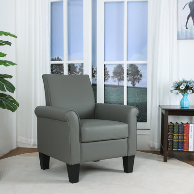 Alrun Upholstered 29" Wide Faux Leather Armchair