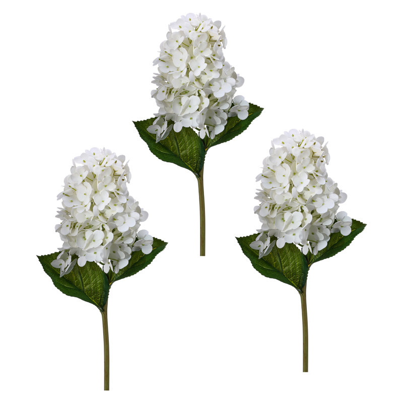 Tige d'hortensia 29 po Soft Touch , Blanc