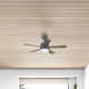 Wynd 5 - Blade Outdoor /Indoor Smart Ceiling Fan with Remote Control and LED Light Kit Included, Works With Alexa and iOS or Android App