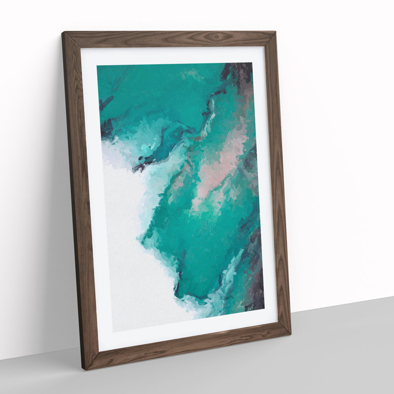 Running in the Elements - Framed Print, 46cm H x 34cm W x 2cm D, Walnut