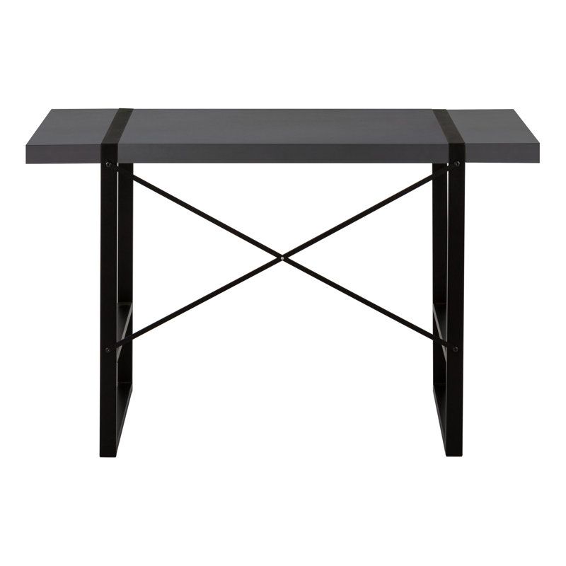 Bureau d'ordinateur, bureau personnel, ordinateur portable, L 48 po, travail, stratifié gris, contemporain, moderne