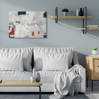 «Contemporary Abstract White Curves» par Kippi Leonard - impression