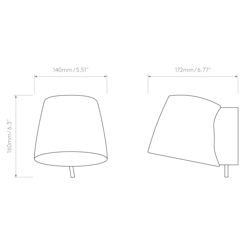 Imari 1 - Light Flush Mounted Sconce, Matte Nickel