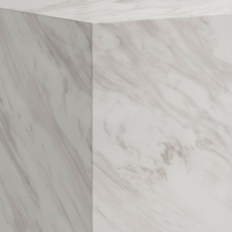 SUR WHITE MARBLE SMALL PEDESTAL