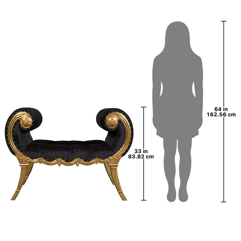Banc rembourré Mavro Apolline Crescent
