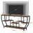 709 Inch Industrial Console Sofa Table With 7-Tier Storage Shelves For Living Room, Hallway, Or Foyer