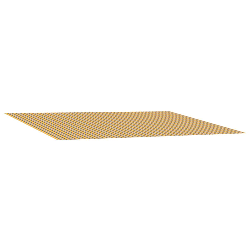 VidaXL Polyester Cover Retractable Fabric Replacement, Does Not Applycm H x 450cm W x 350cm D, Striped, Black
