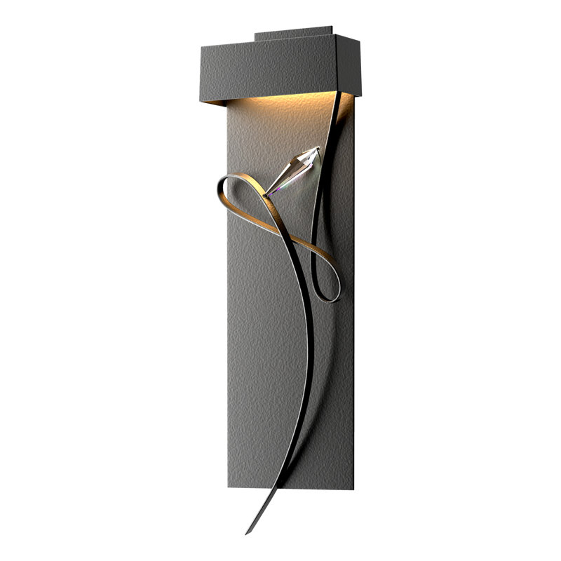 Rhapsody 1-Light LED Flush Mounted Sconce, Black, Black
