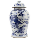 Handmade Porcelain China Ginger Jar